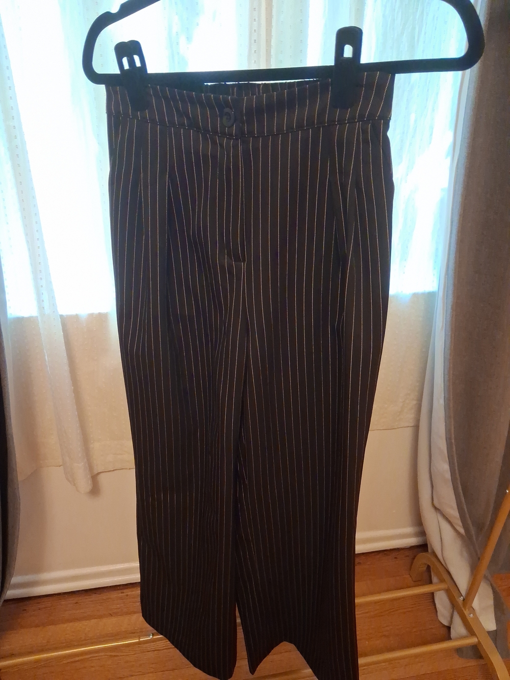 Halara Womens Black Pinstripe Dress Pants Size S
